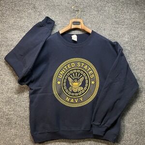United States Navy Soffe Crewneck Size Men's XL Reflective Letters Made In USA